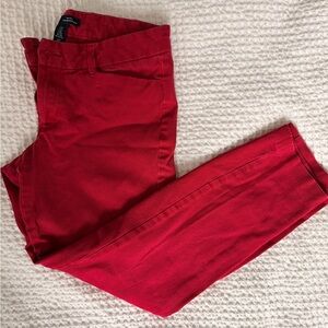 Gap Red Slim City Pants Tailored Work Pants